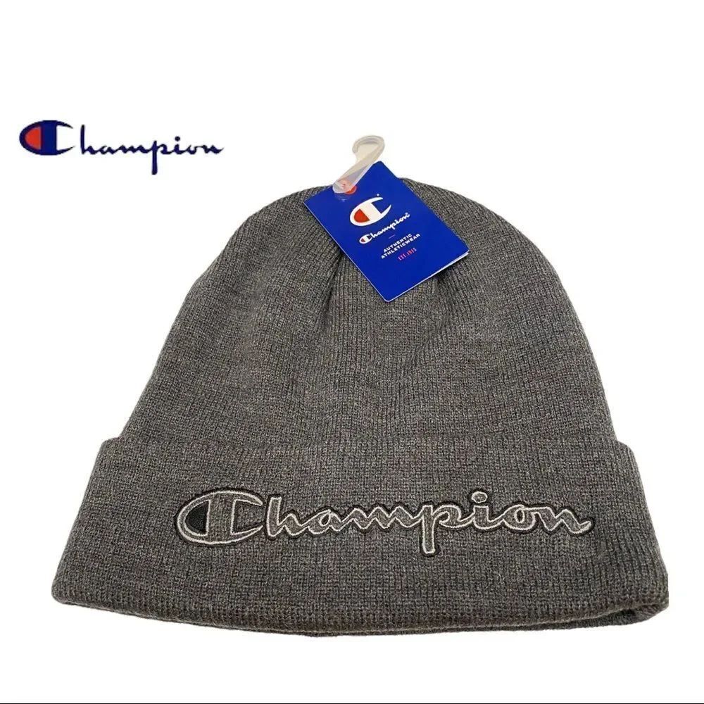 NEW Champion Men's Outlined Logo Cuff Hat Cap Beanie